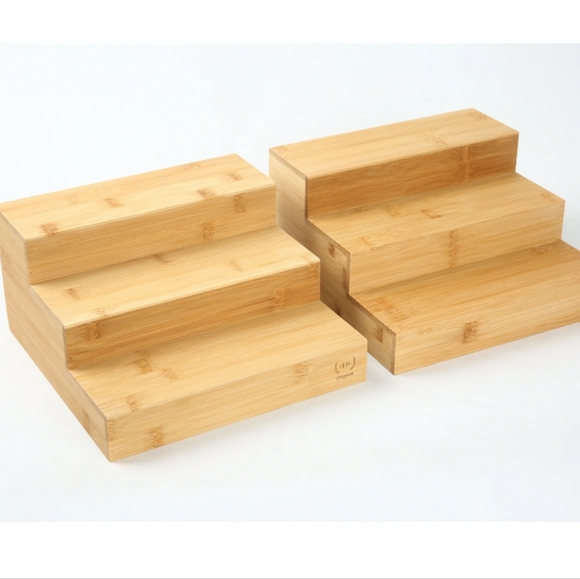 The Home Edit Bamboo 3 Tier Riser 2pk - Picture 1 of 2